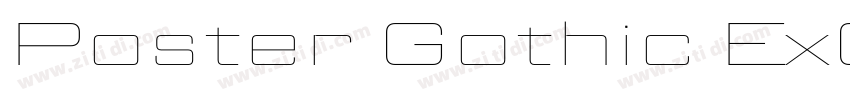 Poster Gothic ExCond字体转换